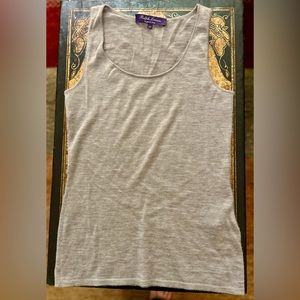 Ralph Lauren Purple Label Heather Gray Cashmere Tank